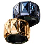 Faceted-mirror bracelets, Pono by Joan Goodman.