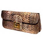 Python clutch with semiprecious stones, Kara Ross.