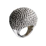 Silver-plated ring with Swarovski crystals, Rachel Leigh.