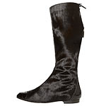 Boot of calf hair and faux alligator, Oscar de la Renta.