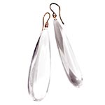 Lucite drops on gold-filled wires, Lenora Dame.