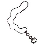 Austrian crystal pendant on gunmetal chain, Leslie Danzis.
