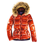 Nylon and fur parka with down, Andrew Marc.