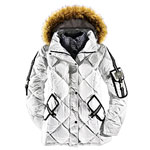 Nylon and faux fur with synthetic fill, Tommy Hilfiger.