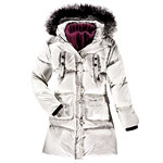 Nylon and faux fur parka with down, Star City.