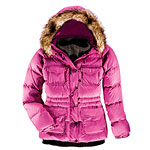 Polyester and faux fur with down, Uniqlo.