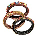 Cotton and metal bracelets, Peruvian Connection.
