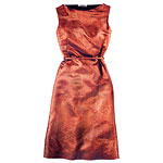 Metallic cotton-acetate-polyester shift dress, Jil Sander.