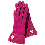 Shearling gloves, Coach.