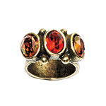 Ring of brass, brass plate and Swarovski crystals, Gerard Yosca.