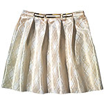 Cotton-polyester skirt with nickel-plated brass trim, Noticeable.