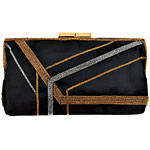 Sequined silk clutch, Franchi.