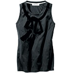 Cotton sleeveless top with flocked knot, Yves Saint Laurent.