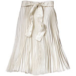 Silk georgette pleated skirt, Yves Saint Laurent.