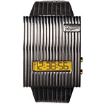 Ionic-plated case with leather strap, Original Penguin.