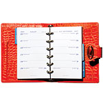 Croc-embossed leather organizer, Smythson of Bond Street.
