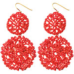 Raffia earrings, Wendy Mink Jewelry.
