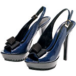 Patent-leather slingback, Fendi.