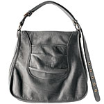 Leather bag with brass hardware, Shih.