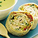 Asparagus-Leek Soup and Chicken Wraps