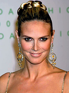 Heidi Klum, Transformation, braid, updo, Seal