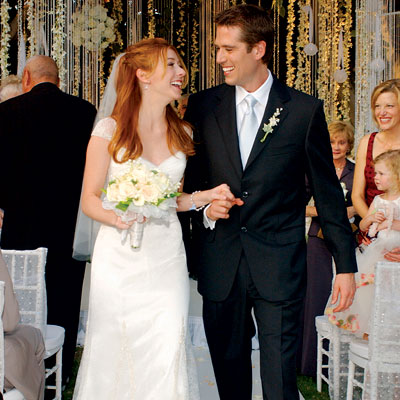 Celebrity Style Dresses on Celebrity Wedding  Alyson Hannigan   Alexis Denisof