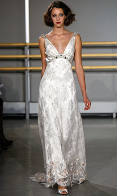 claire pettibone v-neck dress