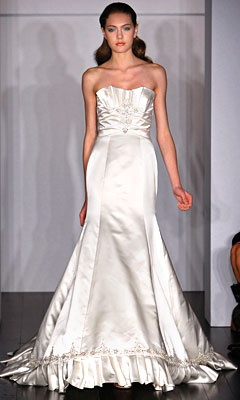 kenneth pool strapless gown