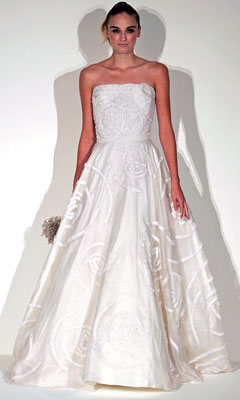 angel sanchez strapless silk organza gown