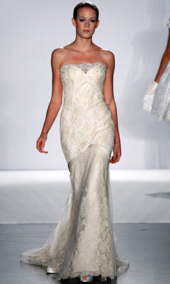 platinum for priscilla of boston chantilly lace gown