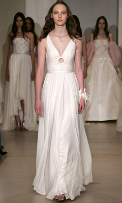 Silk gown by Reem Acra