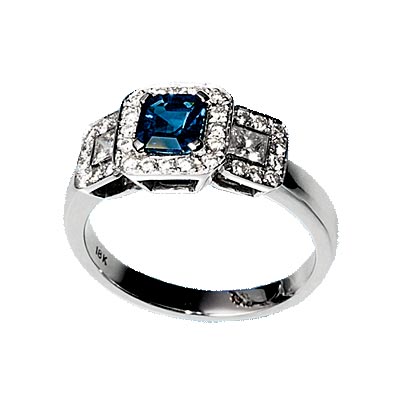 Blue Sapphire engagement ring