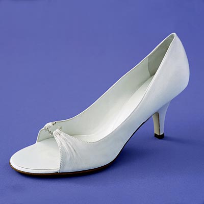 silk open-toe pumps