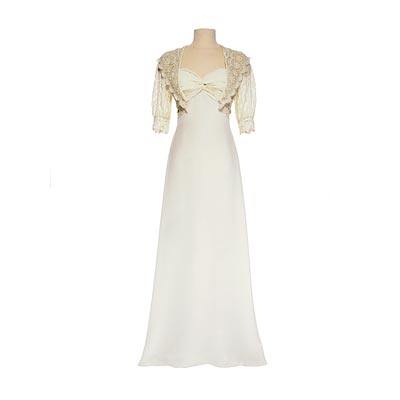 strapless silk crepe dress