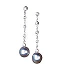 white cultured South Sea pearl earrings