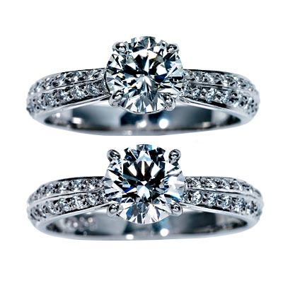brilliant-cut round diamond rings