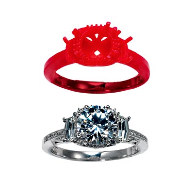 Brilliant-cut round diamond ring