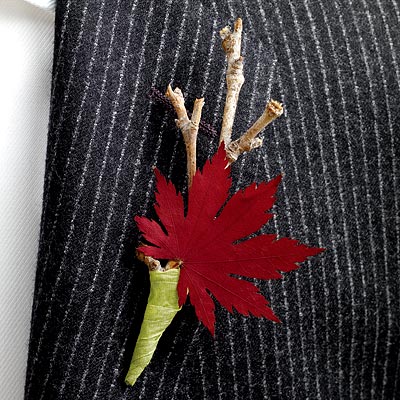 maple leaf boutonniere