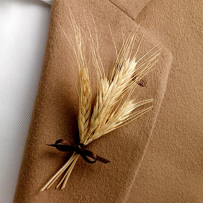 wheat boutonniere