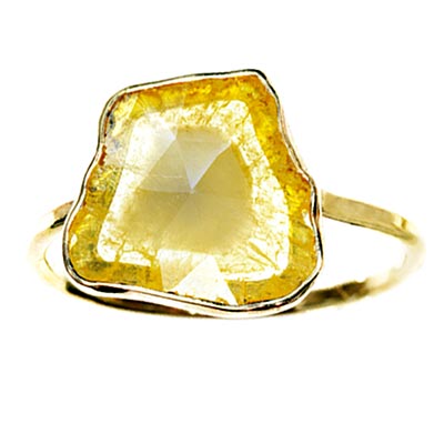 Melissa Joy Manning canary-yellow diamond ring