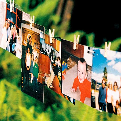 hang photos at reception