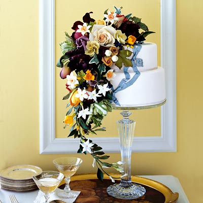 sweet pea inspired cake