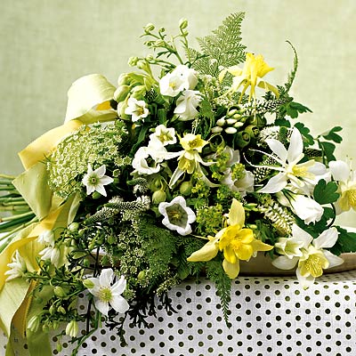 green and yellow bouquet