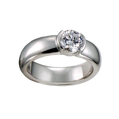 round-cut engagement ring