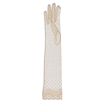 stretch-lace elbow-length gloves