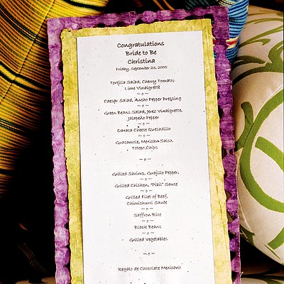 the menu