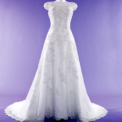 alencon lace gown