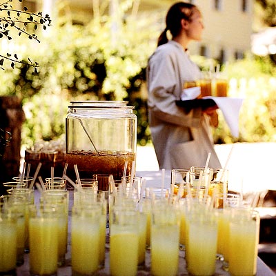 the welcome drinks