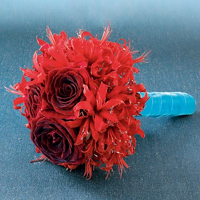 deep drama bridesmaids bouquet