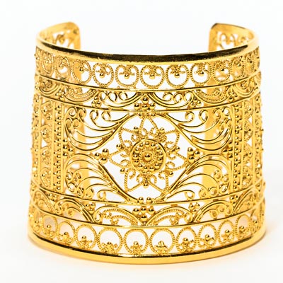 18kt-gold-plated cuff bracelet